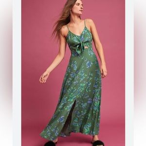 Plenty by Tracy Reese Isla Floral midi Green‎ Peephole Anthropologie Dress XS